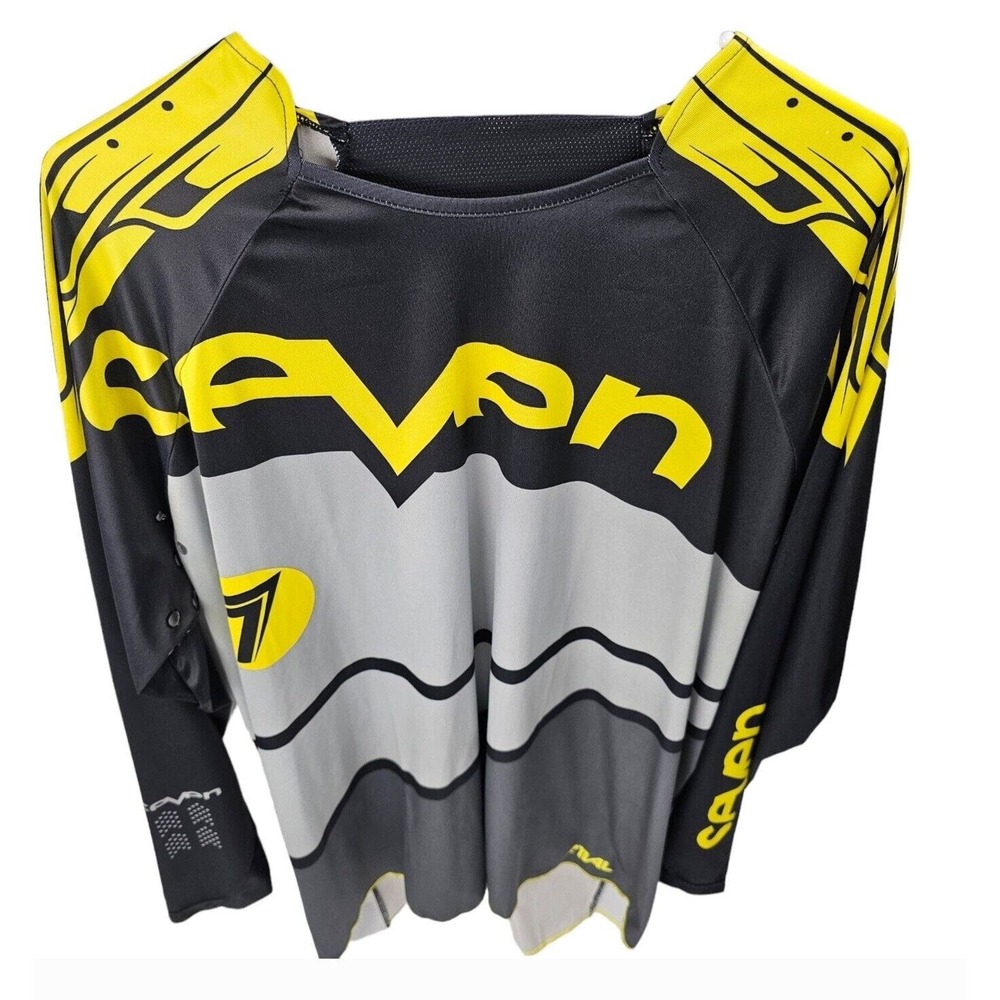 SEVEN Yellow Black jersey shirt top motocross adults XXL 2XL